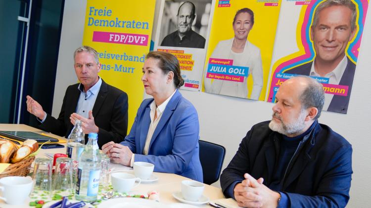 Traditionelles Pressegespräch der FDP-Abgeordneten im Rems-Murr-Kreis im Wahlkreisbüro in Weinstadt.