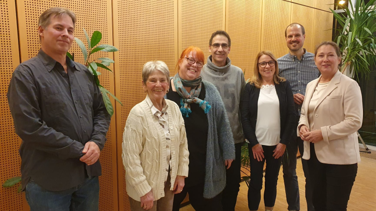 (v.l.n.r.): Stefan Rintler, Anneliese Malle, Andrea Rieger, Dr. Hans Albrecht, Doris Betz, Kai Zimmermann, Julia Goll MdL